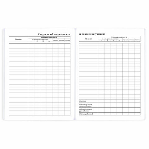 Дневник 1-11 класс 40 л., на скобе, ПИФАГОР, обложка картон, "Российский"