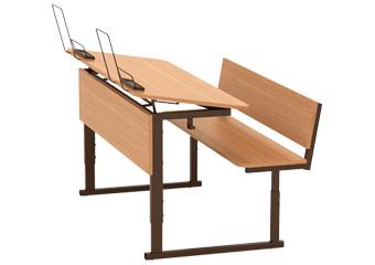 Парта ученическая 2-местная регул 2-4гр