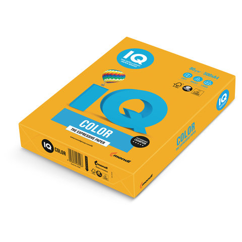 Бумага IQ color, А4, 80 г/м2, 500 л., умеренно-интенсив (тренд) старое золото, AG10
