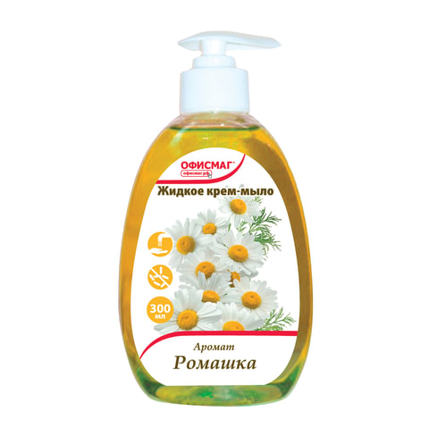 Мыло-крем жидкое 300мл ОФИСМАГ "Ромашка", дозатор
