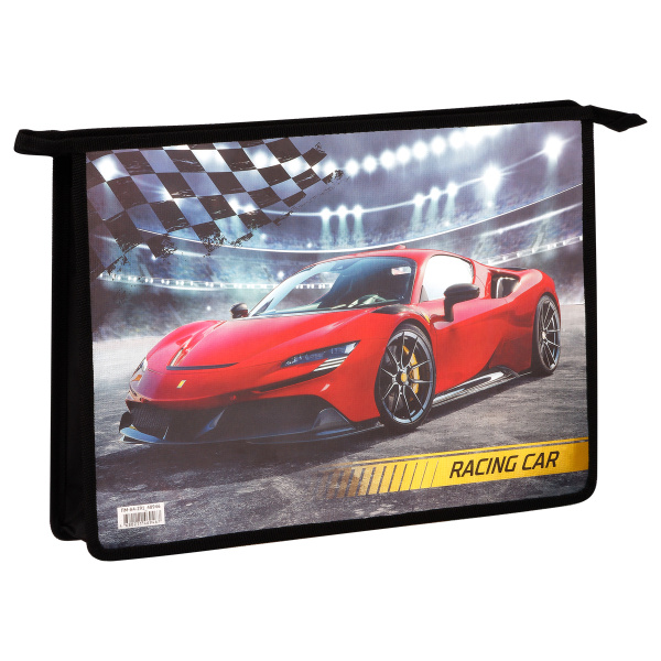 Папка для тетрадей 1 отд А4 ArtSpace Racing Car 325*230*55мм, ламинир картон молнии 291_48946