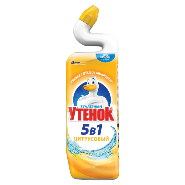 Средство для уборки туалета ТУАЛЕТНЫЙ УТЕНОК 900мл "Цитрусовый", ш/к70781 Средство для уборки туалета ТУАЛЕТНЫЙ УТЕНОК 900мл "Цитрусовый", ш/к70781