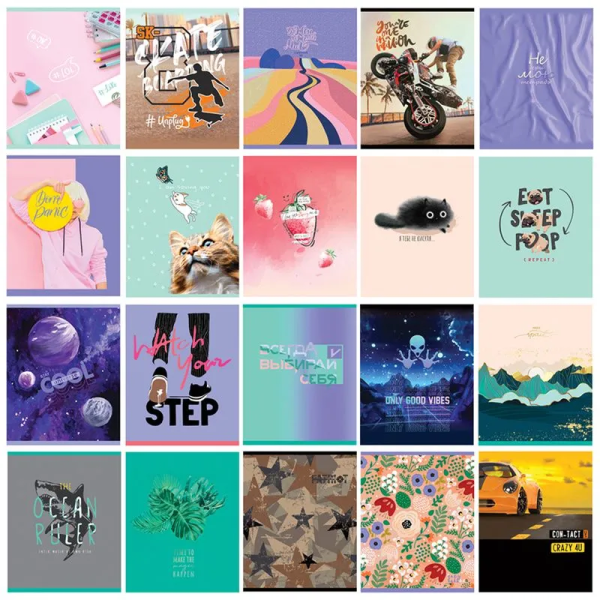 Тетрадь 48л. клетка BG "Super Mix-20", эконом