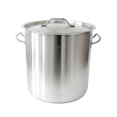 Кастрюля «Общепит», 20 л, d=35 см, h=23 см, сварная, с клёпаными ручками, металлическая крышка