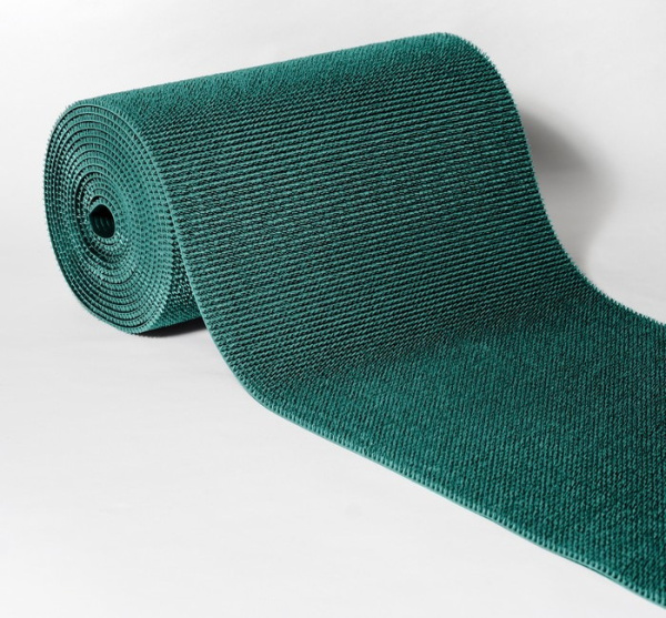 Покрытие ковровое на основе, щетинистое, ширина 90 см, "Травка", цвет аквамарин