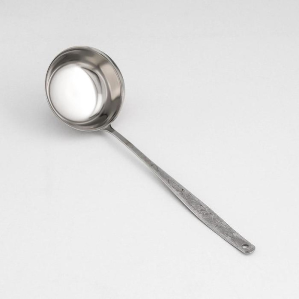 Ложка разливательная малая «Уралочка», 30 см, d=9 см, 2,5 мм (М13), упрощ.обработки