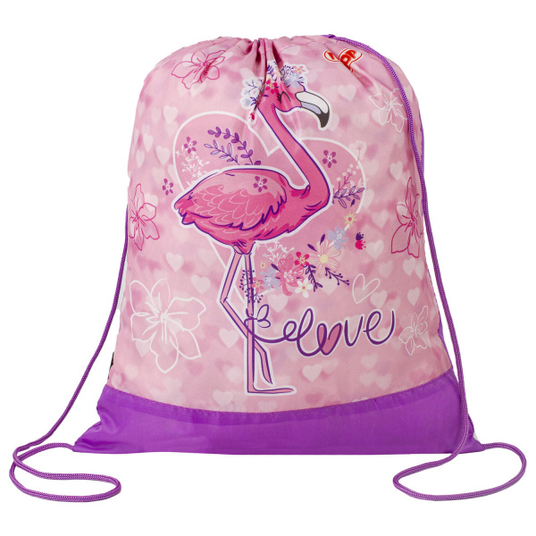Сумка для обуви ПИФАГОР, 1 отделение, 42х34 см, Cute Flamingo, 270184