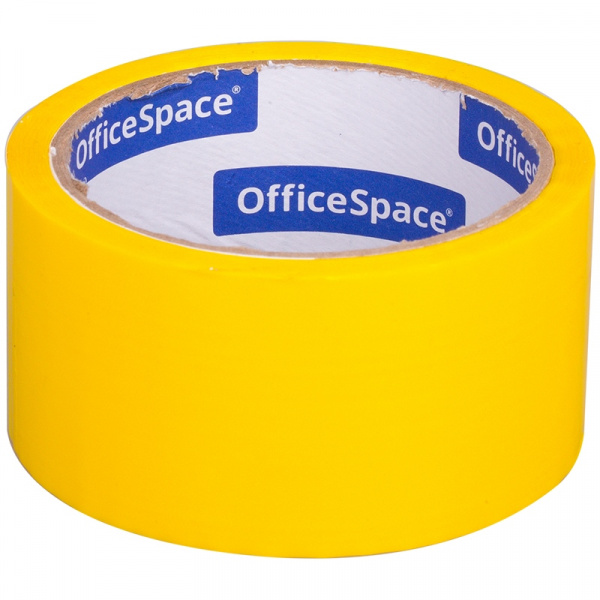 Клейкая лента цветная 48мм*40м OfficeSpace ЖЕЛТАЯ 45мкм