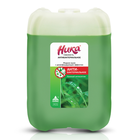 Мыло жидкое 5л НИКА "Свежесть", дезинфицирующее, антибактериальное, канистра