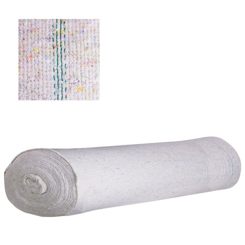 Тряпка для мытья пола, полотно холсто-прошивное, 1,6х70м, 100% хлопок, плотность 210г/м2