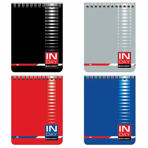 Блокнот А6 108х146мм, 48л., BRAUBERG "INDEX", евроспираль