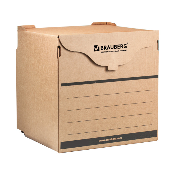 Накопитель документов, Архивный короб, 33*31*34 см, бурый, 210