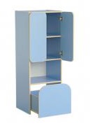 Секция 4-х яр. с выкатным ящиком для стенки "Антошка" (482х424х1310мм) синий