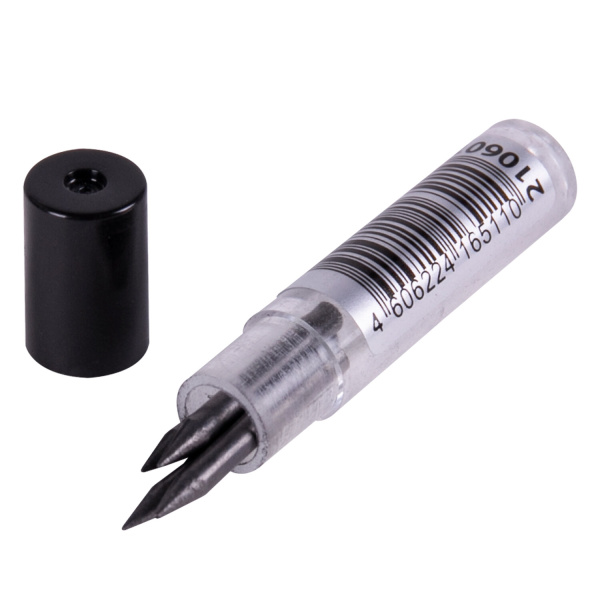 Грифели запасные для циркуля, КОМПЛЕКТ 4 шт. по 17 мм, в тубе, HB, толщина 2 мм, ПИФАГОР