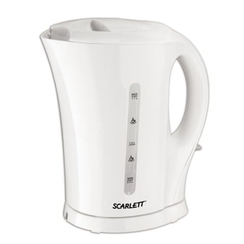 Чайник SCARLETT SC-EK14E05 открытый нагр.элемент, объем 1,7л, мощность 2200Вт, пластик, белый