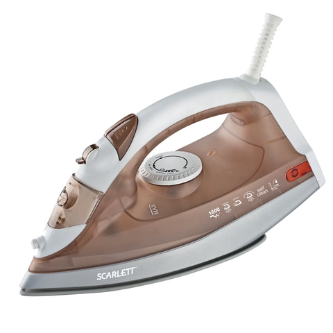 Утюг SCARLETT SC-135S, 1600Вт, терморегулятор, антипригарная поверхность, коричневый