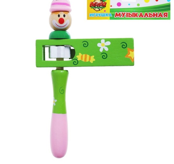Игрушка музыкальная Трещотка "Веселый клоун"
