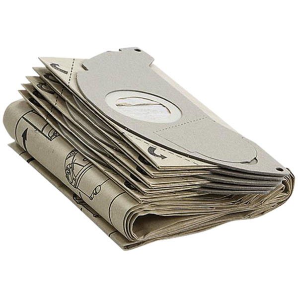 Пылесборники KARCHER, КОМПЛЕКТ 5шт., бумажные, +1микрофильтр, д/пылесоса SE 5.100/3001,(6.904-143.0)