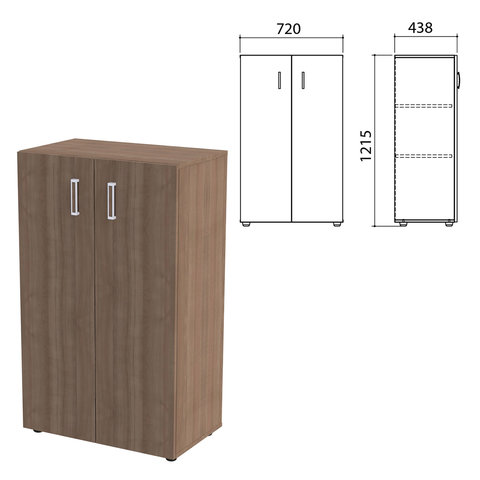 Шкаф закрытый "Приоритет", 720х438х1215 мм, 2 полки, лагос (КОМПЛЕКТ) 