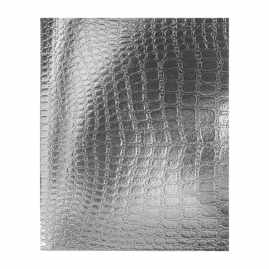 Тетрадь бумвинил 48л. клетка Хатбер, скоба, офсет, Серебро Croco 48Т5бвВ1