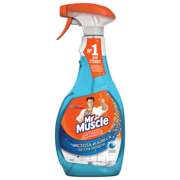 Средство для мытья стекол и зеркал МИСТЕР МУСКУЛ 500мл "После дождя", распылитель, ш/к 01013