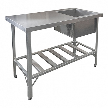 Ванна моечная с рабочей поверхностью СТАНДАРТ СРО15/6СЦК+ВМО1-430 каркас оцинк., 1500х600х870(890) м