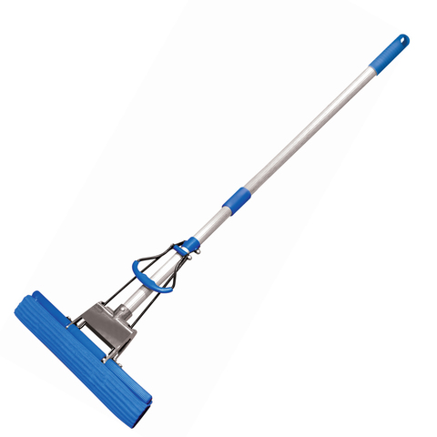 Швабра самоотжимная, роликовый отжим, насадка PVA 27 см, телеск. черенок 65-120 см, YORK Top 81120