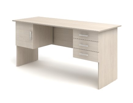 Стол 2-тумбовый "Канц" 1600*600*750 (СК28.15_1+СК29.15_2), комбинированный, дуб молочный