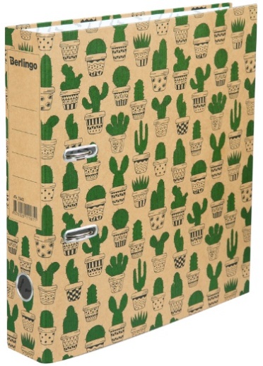 Папка-регистратор Berlingo "Cactus", 70мм, картон, с рисунком