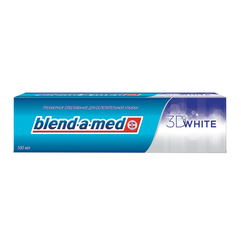 Зубная паста, 100 мл, BLEND-A-MED (Бленд-а-Мед) 3D White "Трёхмерное отбеливание"