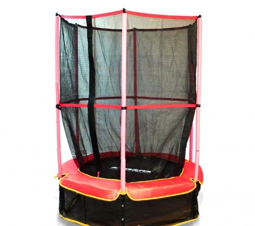 Батут ONLYTOP, d=140 см, высота сетки 125 см, цвет сиреневый