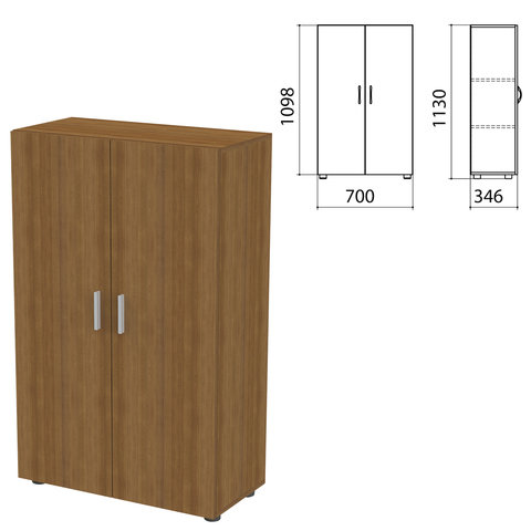 Шкаф закрытый "Канц", 700х350х1130мм, цвет орех, К3.9 (ШК31.9+ДК32.9*2+ДК36.9*2)
