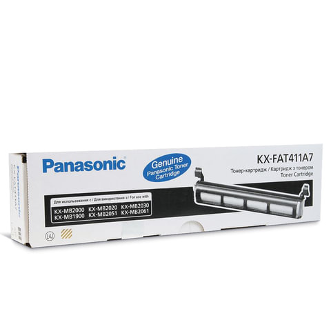 Тонер-картридж PANASONIC (KX-FAT411A) KX-MB1900/2000/2020/2030/ 2051/2061 , ориг., 2000 копий