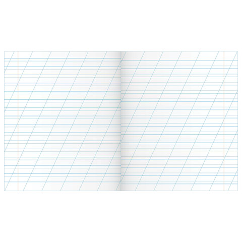 Тетрадь 12л. Зелёная обложка "Маяк", офсет, косая линия с полями, Т5012Т2 4Г