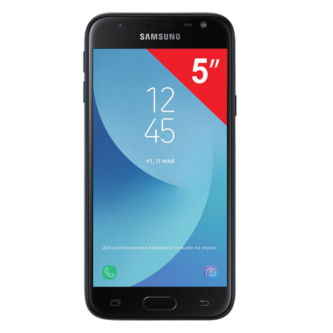 Смартфон SAMSUNG Galaxy J3, 2SIM, 5", 4G(LTE), 5/13Мп, 16ГБ, microSD, черный, металл и стекло Смартфон SAMSUNG Galaxy J3, 2SIM, 5", 4G(LTE), 5/13Мп, 16ГБ, microSD, черный, металл и стекло