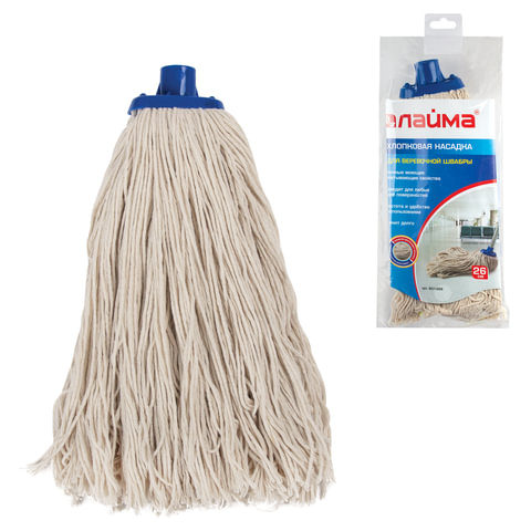 Насадка МОП для швабры ЛАЙМА "Дом и офис" веревочная, дл.ворса 26см,165г,хлопк