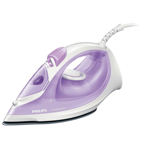 Утюг PHILIPS GC1026/30, 2000Вт, терморегулятор,керамическая поверхность,сиреневый