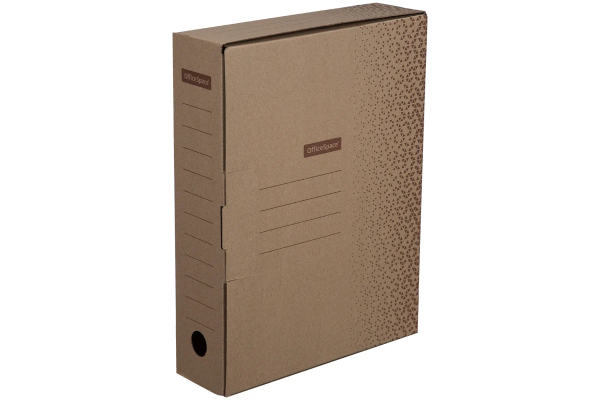 Короб архивный с клапаном OfficeSpace "Standard" плотный, микрогофрокартон, 75мм, бурый, до 700л.