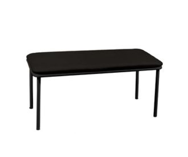 Банкетка 2х местная, мягкая, (810*370*380), кожзам черн., м/к черн., М262