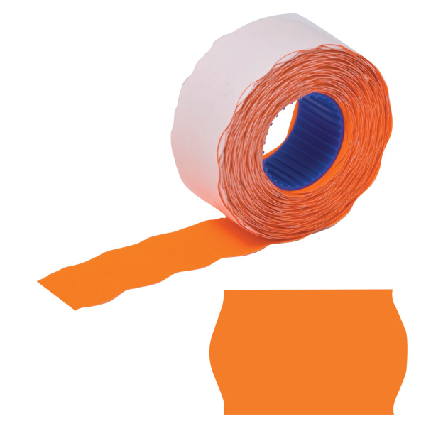 Этикетки МETO 26*12мм BRAUBERG, 800 шт., волна, оранж., 123578