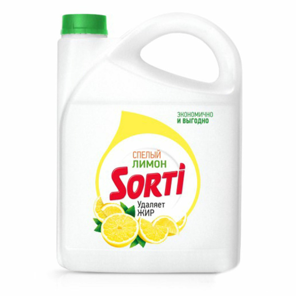 Средство для мытья посуды Sorti 4,8л, "Лимон", канистра Средство для мытья посуды Sorti 4,8л, "Лимон", канистра