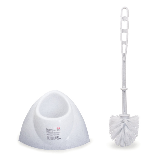 Ерш для унитаза IDEA "Блеск", с подставкой, угловой, цвет мрамор, М 5012