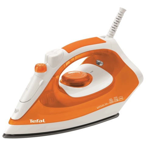 Утюг TEFAL FV1325,1400Вт, терморегулятор, антипригарное покрытие, самоочистка, оранжевый