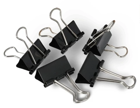Зажимы для бумаг 41мм DOLCE COSTO, 12шт., черные, картонная коробка