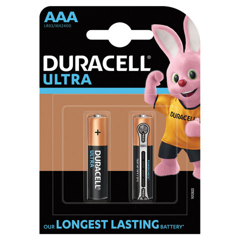 Батарейки DURACELL Ultra Power, AAA (LR03, 24А), алкалиновые, в блистере