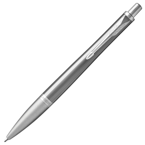 Ручка шариковая PARKER "Urban Premium Silvered Powder CT", корпус серебристый, хромированные детали,