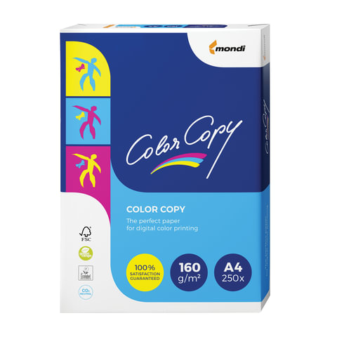 Бумага COLOR COPY белая А4,160г/м 250л.д/полноцв.печ. класс"А++"Австрия, белизн 161%(CIE), ш/к 16373