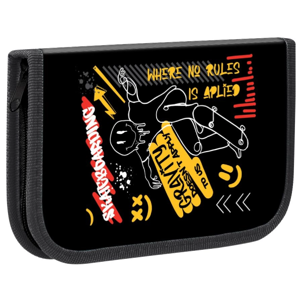 Пенал 1 отделение, 200*130 ArtSpace "Skateboarding", ткань	 Пенал 1 отделение, 200*130 ArtSpace "Skateboarding", ткань