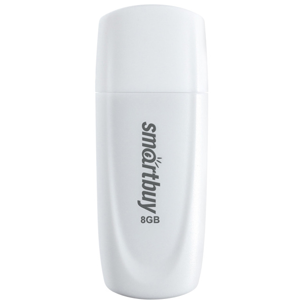 Флеш-диск 8 GB SMARTBUY Scout USB 2.0, белый, SB008GB2SCW Флеш-диск 8 GB SMARTBUY Scout USB 2.0, белый, SB008GB2SCW