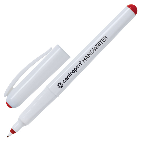 Ручка капиллярная CENTROPEN Handwriter, КРАСНАЯ, трехгранная, толщина письма 0,5мм, 4651/1К
